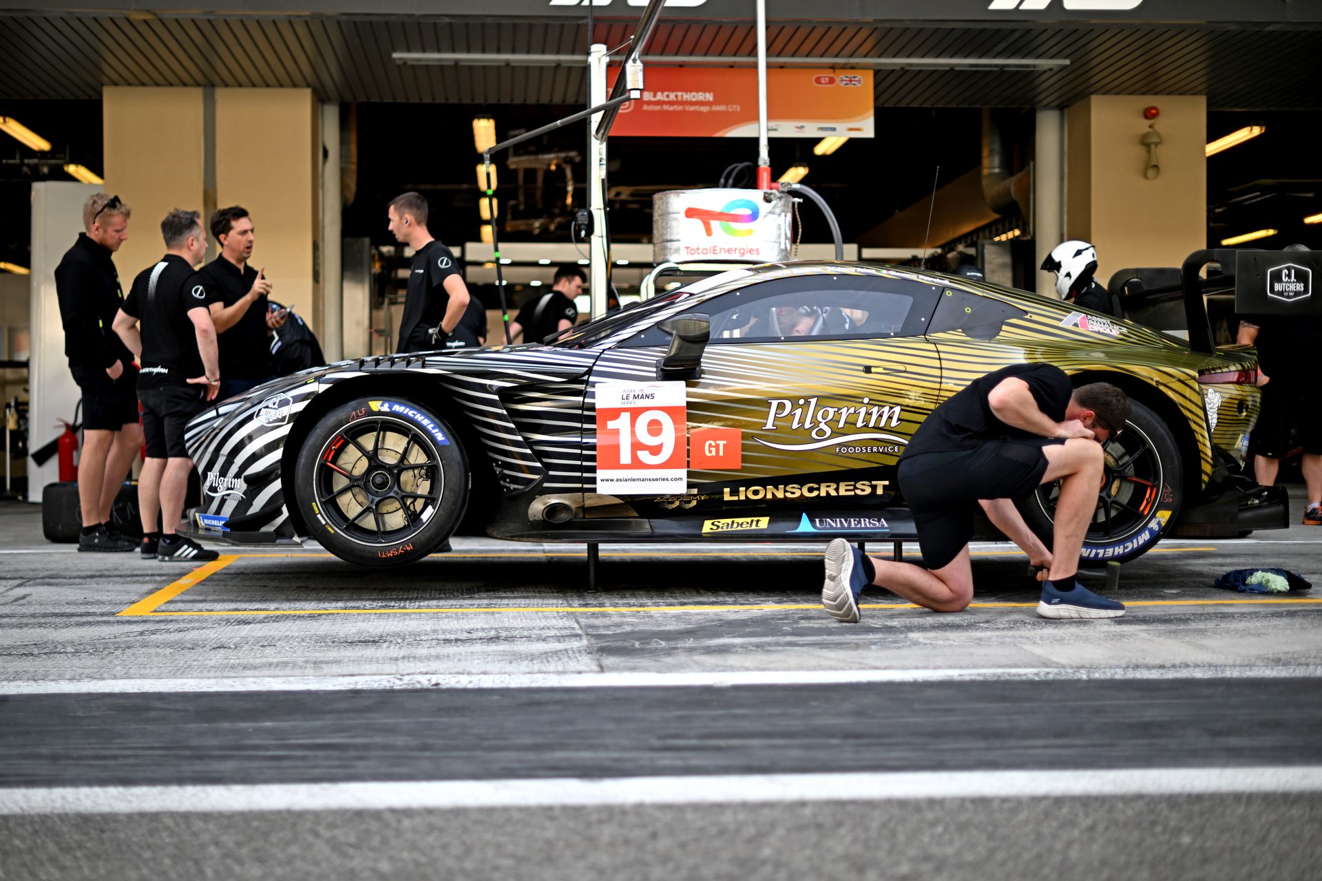 Blackthorn Racing Aston Martin GT3 at circuit